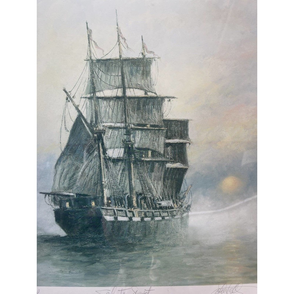 John Kelly Sail To Sunset Signed Fine Art Lithograph 349/550 Ltd Ed 23x27